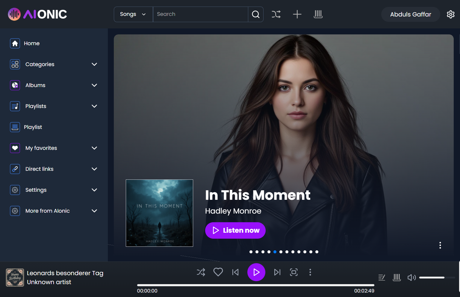 AIonic.live – Multi-Language AI Content & Music Streaming Platform